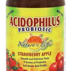 Maçã Probiotic Acidophilus Morango - 16 fl. oz. Nature's Life