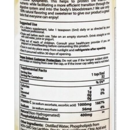 Aurora Vitamina C de Nutrascience Micro-Liposomal - 5.4 fl. oz. Vida Lifescience - Imagem 2