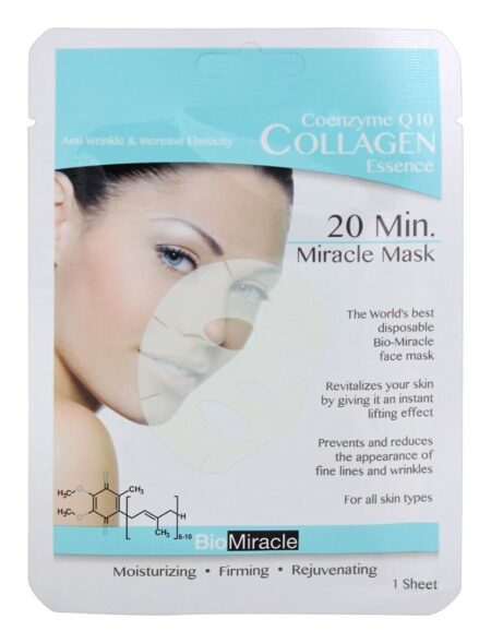 20 essência facial do colagênio da coenzima Q10 da máscara da folha do milagre minucioso - 5 Contagem BioMiracle - Image 3