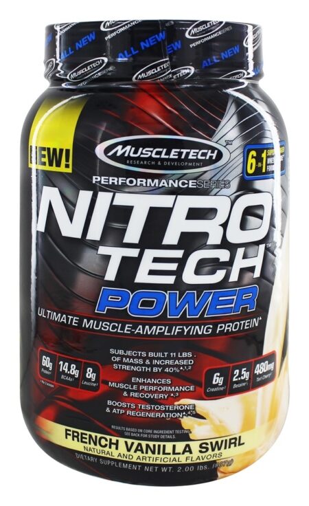 Nitro-Tecnologia Poder Atuação Série Francês Baunilha Redemoinho - 2 lbs. Muscletech Products