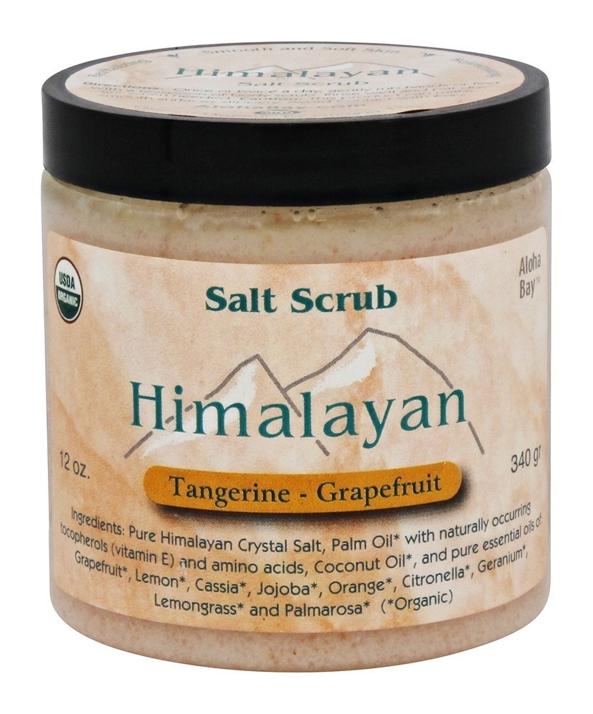 Organic Himalayan Salt Esfregue a Toranja Tangerina - 12 oz. Aloha Bay