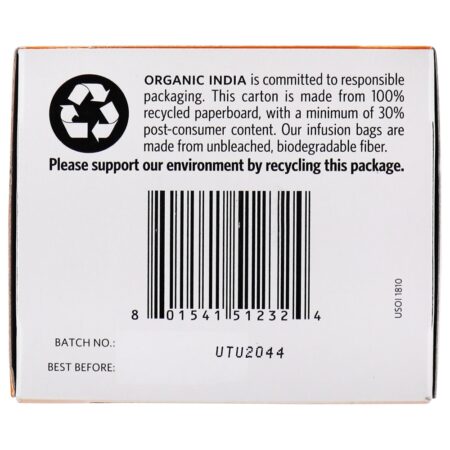 Tulsi Chá Curcuma Gengibre - 18 Saquinhos de Chá Organic India - Image 5