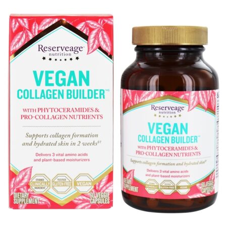 Construtor de Colágeno Vegano - Cápsulas vegetarianas 60 Reserveage Nutrition