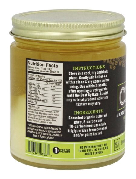 Café++ Paleo Recipiente para o creme Ghee & MCT óleo Misturar - 8.5 oz. Pure Indian Foods - Image 2