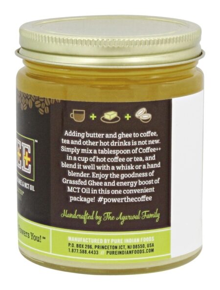 Café++ Paleo Recipiente para o creme Ghee & MCT óleo Misturar - 8.5 oz. Pure Indian Foods - Image 3