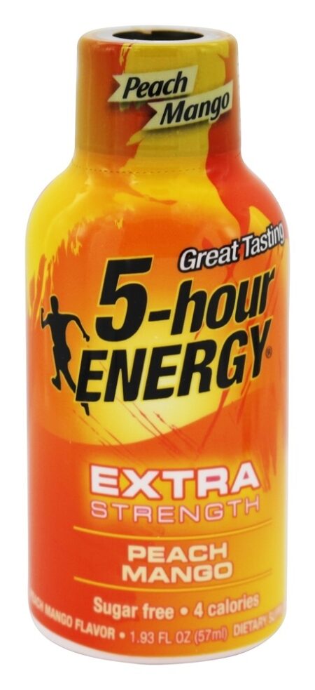 Manga de pêssego de força extra de tiro de energia - 1.93 fl. oz. 5-Hour Energy