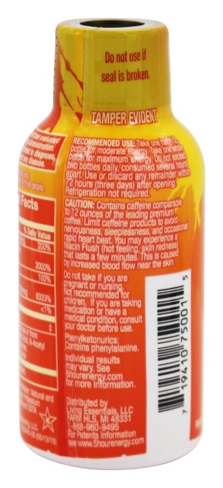 Manga de pêssego de força extra de tiro de energia - 1.93 fl. oz. 5-Hour Energy - Image 3