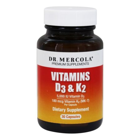 Vitaminas D3 e K2 - Cápsulas 30 Dr. Mercola