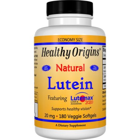 Luteína 20 mg. - 180 Cápsulas Vegetarianas Healthy Origins