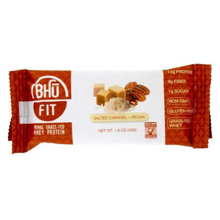 Primal Grass-Fed Whey Protein Bar Caramelo Salgado + Noz Pecan - 12 Barras Bhu Fit - Image 4