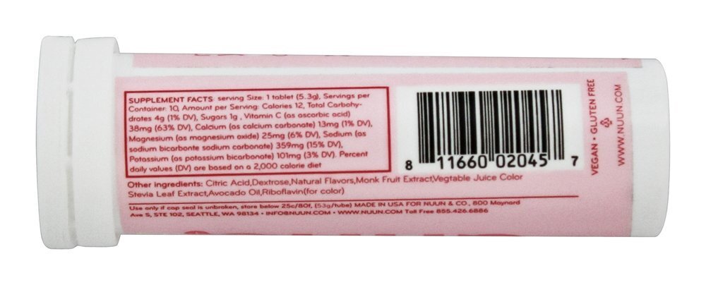 Ativo Natural Eletrólito Aprimorada Beber Guias Morango Limão - 10 Tablets Nuun - Imagem 2