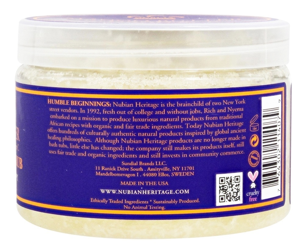 Mão & Corpo Esfregar Manga Manteiga - 12 oz. Nubian Heritage - Imagem 3