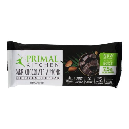 Barra de Combustível Colágeno Amêndoa de Chocolate Negro - 1.7 oz. Primal Kitchen