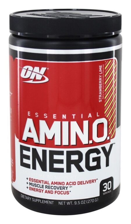 AmiN.O Essencial. Cal Morango de Energia - 9.5 oz. Optimum Nutrition