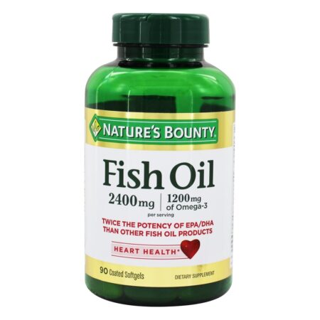 Óleo de Peixe para a Saúde do Coração 2400 mg. - 90 Softgels Revestidos Nature's Bounty