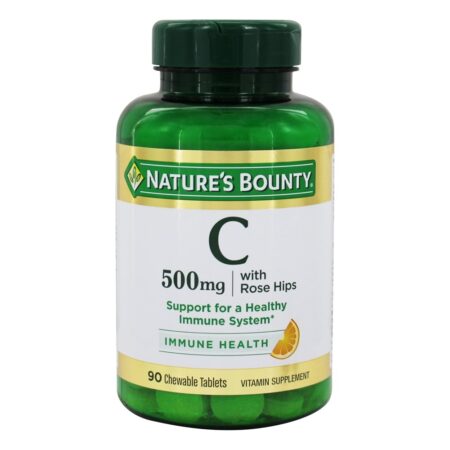 Vitamina C para a saúde imune - 90 comprimidos mastigáveis Nature's Bounty