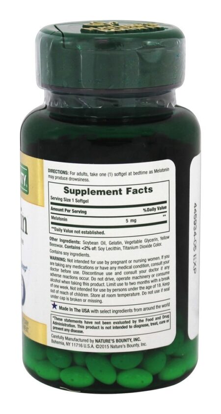 Melatonina Super Potente 5 mg. - 90 Softgels Nature's Bounty - Image 2