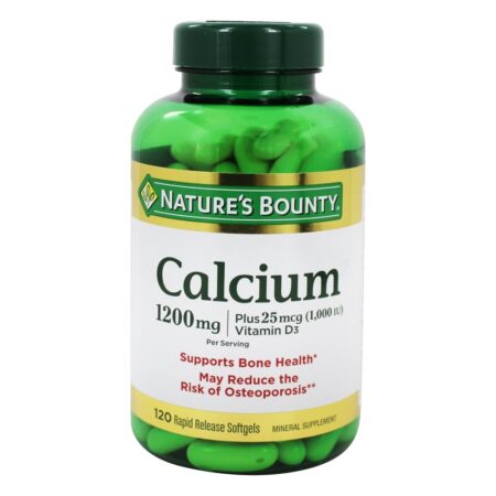 Cálcio de Liberação Rápida 1200 mg. - 120 Softgels Nature's Bounty