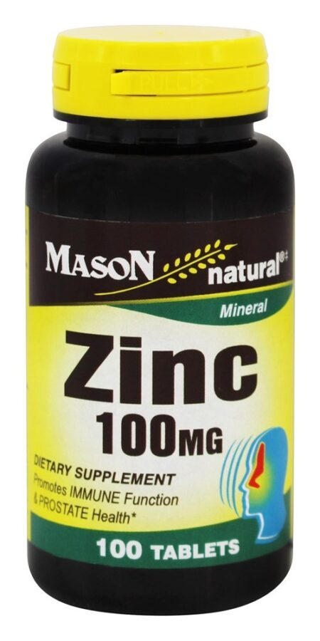 Zinco 100 mg. - 100 Tablets Mason Natural