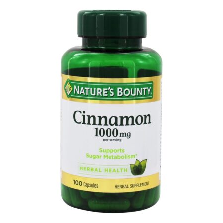 Suporte de Canela para o Metabolismo do Açúcar 1000 mg. - Cápsulas 100 Nature's Bounty