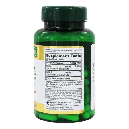 Niacina Hexanicotinato de Inositol Para o Sistema Nervoso e Produção de Energia 500 mg. - Cápsulas 120 Nature's Bounty - Image 2