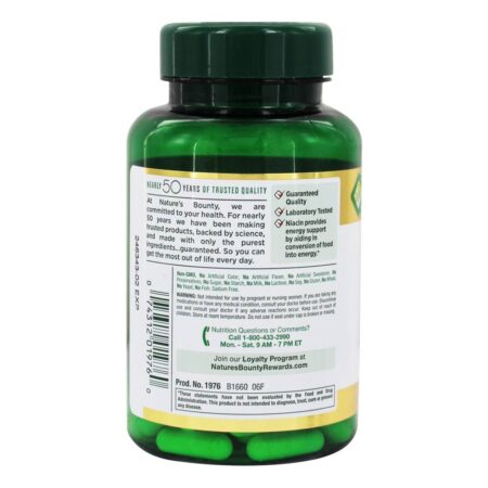 Niacina Hexanicotinato de Inositol Para o Sistema Nervoso e Produção de Energia 500 mg. - Cápsulas 120 Nature's Bounty - Image 3