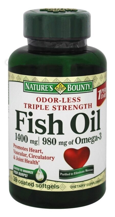 Óleo de Peixe Potência Tripla Sem Odor 1400 mg. - 39 Softgels Revestidos Nature's Bounty