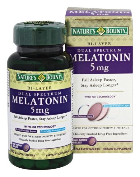 Spectrum Melatonina dupla camada 5 mg. - 60 Tablets Nature's Bounty