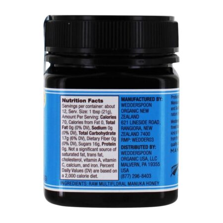 Multifloral Raw Manuka Honey KFactor 12 - 8.8 oz. Wedderspoon - Image 2