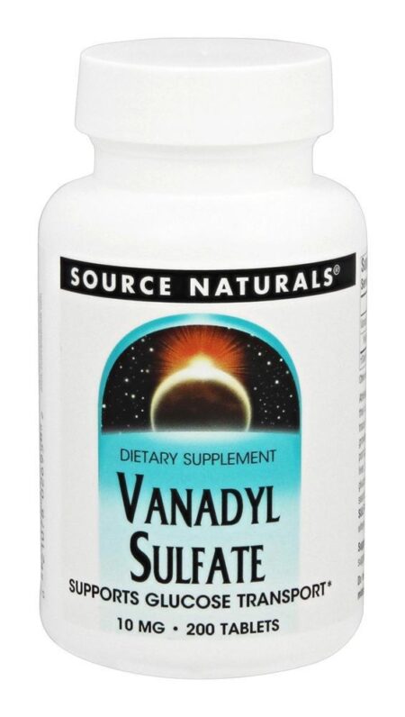 Sulfato de Vanadil 10 mg. - 200 Tablets Source Naturals