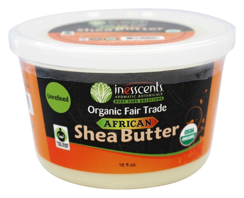 Manteiga de Karité Africana de Comércio Justo Não Refinado Orgânico - 16 oz. Inesscents Aromatic Botanicals