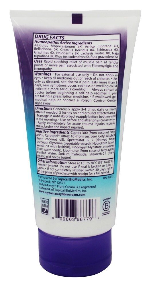 Homeopáticos Meu Dor Longe Fibro Creme - 6 fl. oz. Topical BioMedics - Imagem 2