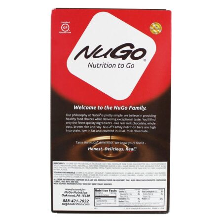 To Go Barras De Proteína Chocolate De Caixa - 15 Barras NuGo Nutrition - Image 3