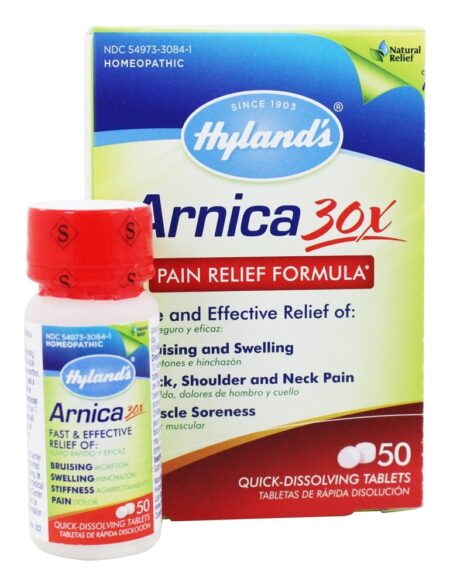 Fórmula de Alívio da Dor da Arnica 30 X - 50 Tablets de dissolução rápida Hylands