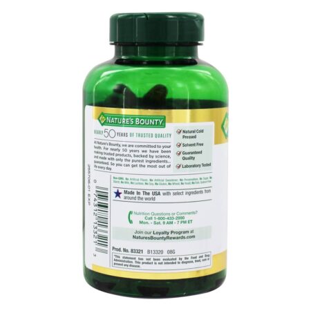 Óleo de Linhaça Suporte para Saúde Cardiovascular 1200 mg. - 125 Softgels Nature's Bounty - Image 3