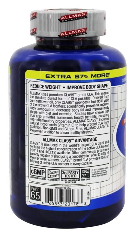 CLA 95 - 150 Softgels AllMax Nutrition - Image 3