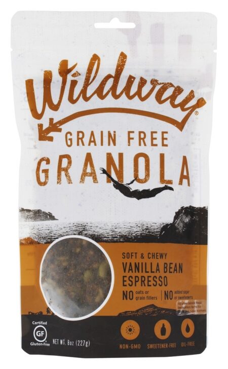 Grão Livre de Granola Macio e Chewy de Baunilha Feijão Espresso - 8 oz. Wildway