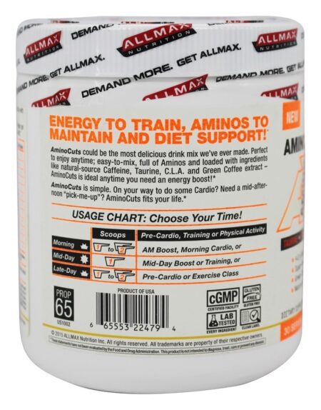 Aminocut Energia Beber Pina Colada - 7.4 oz. AllMax Nutrition - Image 3