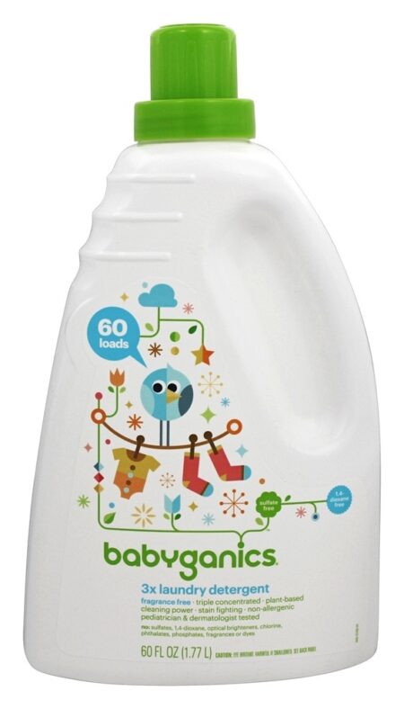 3x detergente para lavanderia 60 carrega livre de fragrâncias - 60 fl. oz. Ba