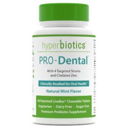 Pro-Dental Probiótico Natural Sabor Hortelã - 90 comprimidos mastigáveis Hyperbiotics