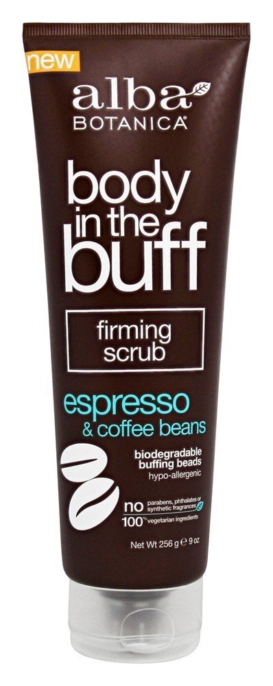 Corpo no Esfoliante Refirmante de Buff Espresso e Grãos de Café - 9 fl. oz. Alba Botanica