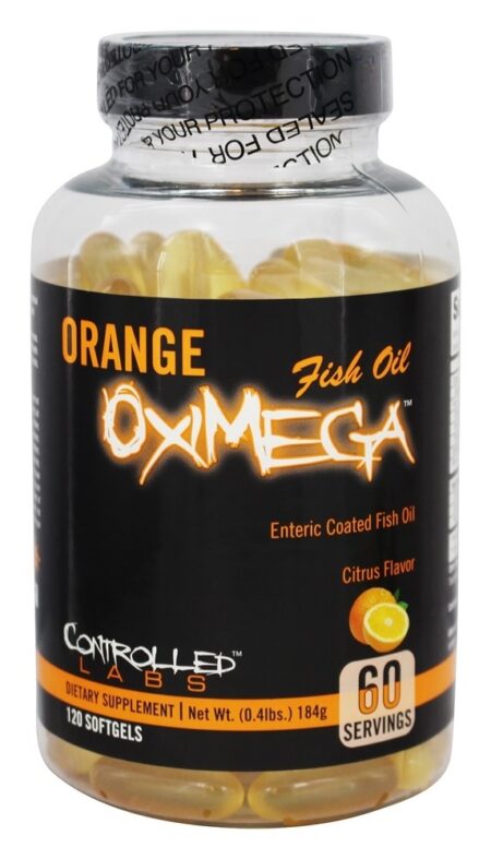 Óleo de Peixe OxiMega Laranja Citrus - 120 Softgels Controlled Labs