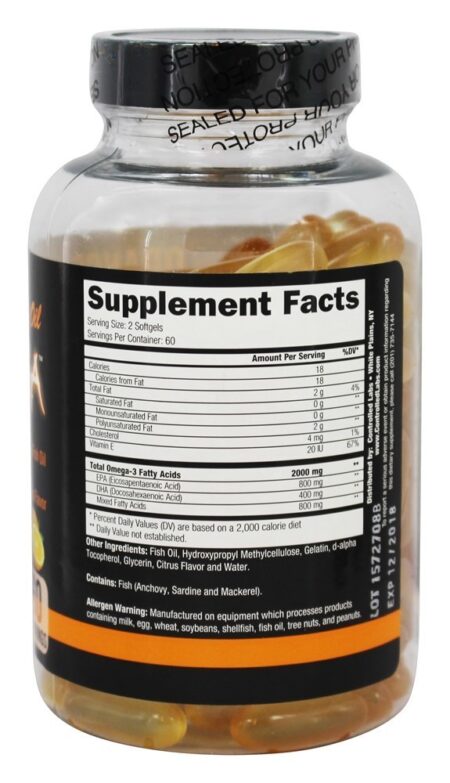 Óleo de Peixe OxiMega Laranja Citrus - 120 Softgels Controlled Labs - Image 2