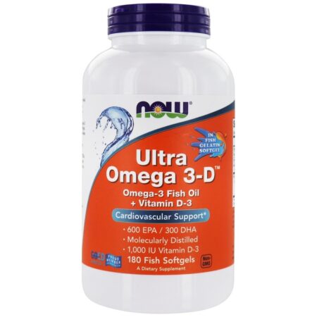 Ultra Omega 3D - 180 Softgels NOW Foods