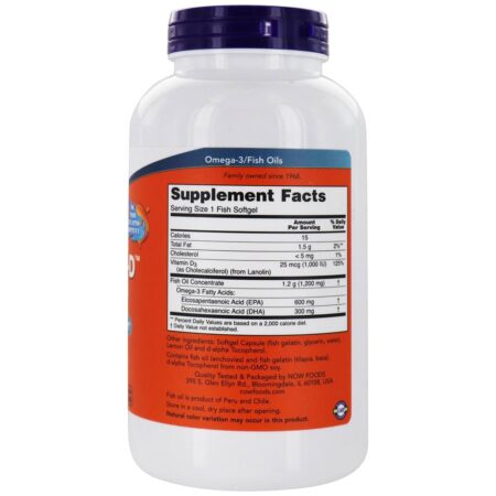 Ultra Omega 3D - 180 Softgels NOW Foods - Image 2