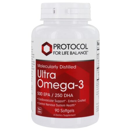 Ultra Omega-3 500 EPA / 250 DHA - 90 Softgels Protocol For Life Balance