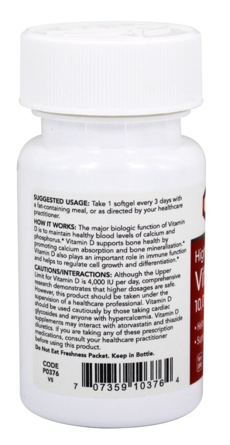 Vitamina D3 10000 UI - 120 Softgels Protocol For Life Balance - Image 3