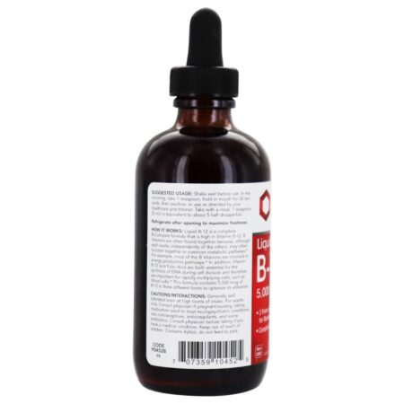 Vitamina B12 Líquida 5000 mcg. - 4 fl. oz. Protocol For Life Balance - Image 3