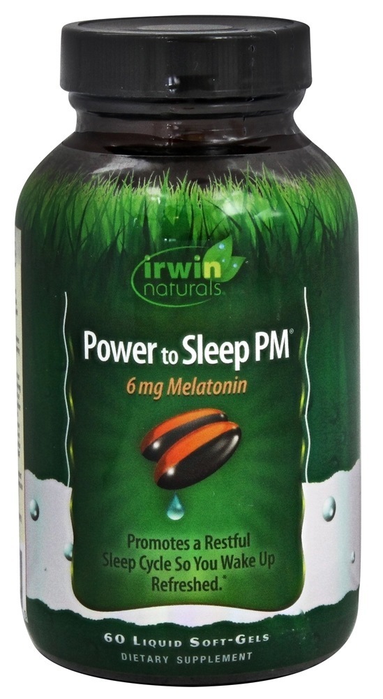 Poder para dormir Melatonina PM 6 mg. - 60 Softgels Irwin Naturals