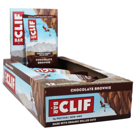 Caixa de barras de energia orgânica brownie de chocolate - 12 Barras Clif Bar